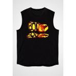 Darkhane Cadılar Bayramı-Halloween Siyah Unisex Kolsuz Tişört Kesik Kol T-Shirt - 001-Siyah
