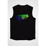 Darkhane Christmas Adası - Christmas Island Siyah Unisex Kolsuz Tişört Kesik Kol T-Shirt - 001-Siyah