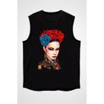 Darkhane Çingene Kızı Siyah Unisex Kolsuz Tişört Kesik Kol T-Shirt - 001-Siyah