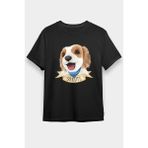 Darkhane Çok Tatlı Poodle Kaniş Siyah Unisex Tişört T-Shirt - 001-Siyah - XL