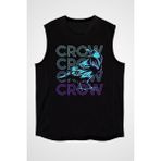 Darkhane Crow Karga Siyah Unisex Kolsuz Tişört Kesik Kol T-Shirt - 001-Siyah - 2XL