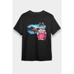 Darkhane Dağlardaki Sibirya Kurdu Husky Haski Siyah Unisex Tişört T-Shirt - 001-Siyah