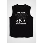 Darkhane Dalgıç Siyah Unisex Kolsuz Tişört Kesik Kol T-Shirt - 001-Siyah - 2XL