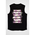 Darkhane Deniz Kızı Siyah Unisex Kolsuz Tişört Kesik Kol T-Shirt - 001-Siyah