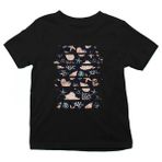 Darkhane Deniz Yıldızı Mercanı Siyah Unisex Çocuk Tişört T-Shirt - 001-Siyah - 1 - 2 Yaş