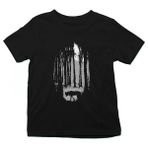 Darkhane Doğa ve Kurt Siyah Unisex Çocuk Tişört T-Shirt - 001-Siyah - 7 - 8 Yaş