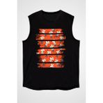 Darkhane Fare Siyah Unisex Kolsuz Tişört Kesik Kol T-Shirt - 001-Siyah - 2XL