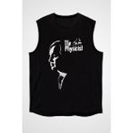 Darkhane Fiziğin Mafya Babası Siyah Unisex Kolsuz Tişört Kesik Kol T-Shirt - 001-Siyah - XL