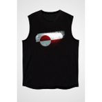 Darkhane Grönland - Greenland Siyah Unisex Kolsuz Tişört Kesik Kol T-Shirt - 001-Siyah - M
