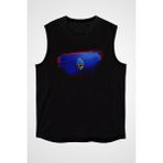 Darkhane Guam Siyah Unisex Kolsuz Tişört Kesik Kol T-Shirt - 001-Siyah - 2XL