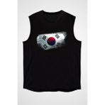 Darkhane Güney Kore - South Korea Siyah Unisex Kolsuz Tişört Kesik Kol T-Shirt - 001-Siyah - XS