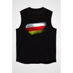 Darkhane Güney Osetya - South Ossetia Siyah Unisex Kolsuz Tişört Kesik Kol T-Shirt - 001-Siyah - XS