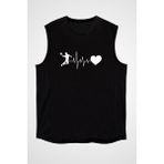 Darkhane Handball Siyah Unisex Kolsuz Tişört Kesik Kol T-Shirt - 001-Siyah - XL