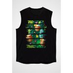 Darkhane Hindistan Cevizi Coconut Siyah Unisex Kolsuz Tişört Kesik Kol T-Shirt - 001-Siyah - 2XL