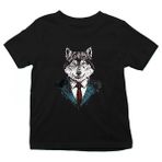 Darkhane Iş Insanı Sibirya Kurdu Husky Haski Siyah Unisex Çocuk Tişört T-Shirt - 001-Siyah - 11 - 12 Yaş