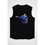 Darkhane Karate Siyah Unisex Kolsuz Tişört Kesik Kol T-Shirt - 001-Siyah - XL