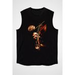 Darkhane Kemancı Siyah Unisex Kolsuz Tişört Kesik Kol T-Shirt - 001-Siyah
