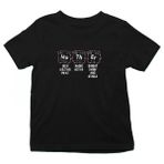 Darkhane Kimya Periyodik Tablo Anne Siyah Unisex Çocuk Tişört T-Shirt - 001-Siyah - 11 - 12 Yaş
