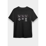 Darkhane Kimya Periyodik Tablo Anne Siyah Unisex Tişört T-Shirt - 001-Siyah