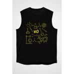 Darkhane Kimyasal Bağlar ve Formüller Siyah Unisex Kolsuz Tişört Kesik Kol T-Shirt - 001-Siyah