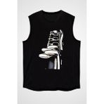 Darkhane Klarnetçi Siyah Unisex Kolsuz Tişört Kesik Kol T-Shirt - 001-Siyah - M