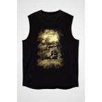 Darkhane Korsan Gemisi Siyah Unisex Kolsuz Tişört Kesik Kol T-Shirt - 001-Siyah - XL