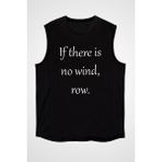 Darkhane Kürek Siyah Unisex Kolsuz Tişört Kesik Kol T-Shirt - 001-Siyah