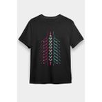 Darkhane Kürek Siyah Unisex Tişört T-Shirt - 001-Siyah - XS