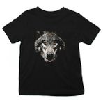 Darkhane Kurt Siyah Unisex Çocuk Tişört T-Shirt - 001-Siyah - 7 - 8 Yaş
