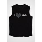 Darkhane Matematikçi Siyah Unisex Kolsuz Tişört Kesik Kol T-Shirt - 001-Siyah - 2XL