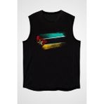 Darkhane Mozambik - Mozambique Siyah Unisex Kolsuz Tişört Kesik Kol T-Shirt - 001-Siyah