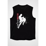 Darkhane Muay Thai Siyah Unisex Kolsuz Tişört Kesik Kol T-Shirt - 001-Siyah