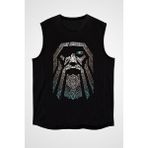 Darkhane Odin Siyah Unisex Kolsuz Tişört Kesik Kol T-Shirt - 001-Siyah - XL