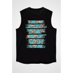 Darkhane Palyaço Nemo Balığı Siyah Unisex Kolsuz Tişört Kesik Kol T-Shirt - 001-Siyah - 2XL