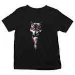 Darkhane Papyonlu Centilmen Kurt Siyah Unisex Çocuk Tişört T-Shirt - 001-Siyah - 3 - 4 Yaş