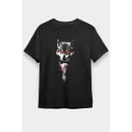 Darkhane Papyonlu Centilmen Kurt Siyah Unisex Tişört T-Shirt - 001-Siyah - 2XL