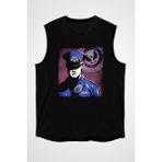 Darkhane Polis Siyah Unisex Kolsuz Tişört Kesik Kol T-Shirt - 001-Siyah - XL
