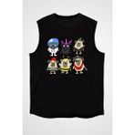 Darkhane Pug Çetesi Siyah Unisex Kolsuz Tişört Kesik Kol T-Shirt - 001-Siyah - 2XL