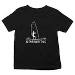 Darkhane Rüzgar Sörfü - Windsurf Siyah Unisex Çocuk Tişört T-Shirt - 001-Siyah - 5 - 6 Yaş