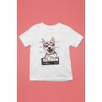 Darkhane Sabıkalı Suçlu Sibirya Kurdu Husky Haski -Baskılı Unisex Beyaz Çocuk Tişört - T-Shirt CT007 - 9 - 10 Yaş