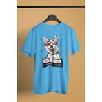 Darkhane Sabıkalı Suçlu Sibirya Kurdu Husky Haski -Baskılı Unisex Turkuaz Tişört - T-Shirt UT003