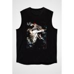 Darkhane Saldırgan Kurt Siyah Unisex Kolsuz Tişört Kesik Kol T-Shirt - 001-Siyah - 2XL