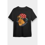 Darkhane Şapkalı Rottweiler Siyah Unisex Tişört T-Shirt - 001-Siyah - M