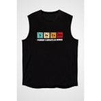 Darkhane Sarkazm Elementler Siyah Unisex Kolsuz Tişört Kesik Kol T-Shirt - 001-Siyah - XL