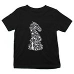 Darkhane Satranç Siyah Unisex Çocuk Tişört T-Shirt - 001-Siyah - 9 - 10 Yaş