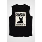 Darkhane Schrödinger'in Kedisi Aranıyor Ilan Siyah Unisex Kolsuz Kesik Kol T-Shirt - 001-Siyah - 2XL
