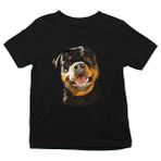 Darkhane Sevimli Dostum Rottweiler Siyah Unisex Çocuk Tişört T-Shirt - 001-Siyah - 7 - 8 Yaş