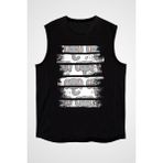 Darkhane Şirin Fil Siyah Unisex Kolsuz Tişört Kesik Kol T-Shirt - 001-Siyah - M