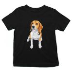 Darkhane Tatlı Beagle Siyah Unisex Çocuk Tişört T-Shirt - 001-Siyah - 7 - 8 Yaş