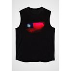 Darkhane Tayvan - Taiwan Siyah Unisex Kolsuz Tişört Kesik Kol T-Shirt - 001-Siyah - M